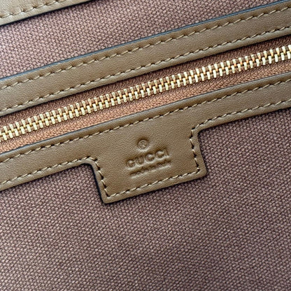 GG 25FW Beatrix Horsebit Handbag 40cm Brown Suede GHW