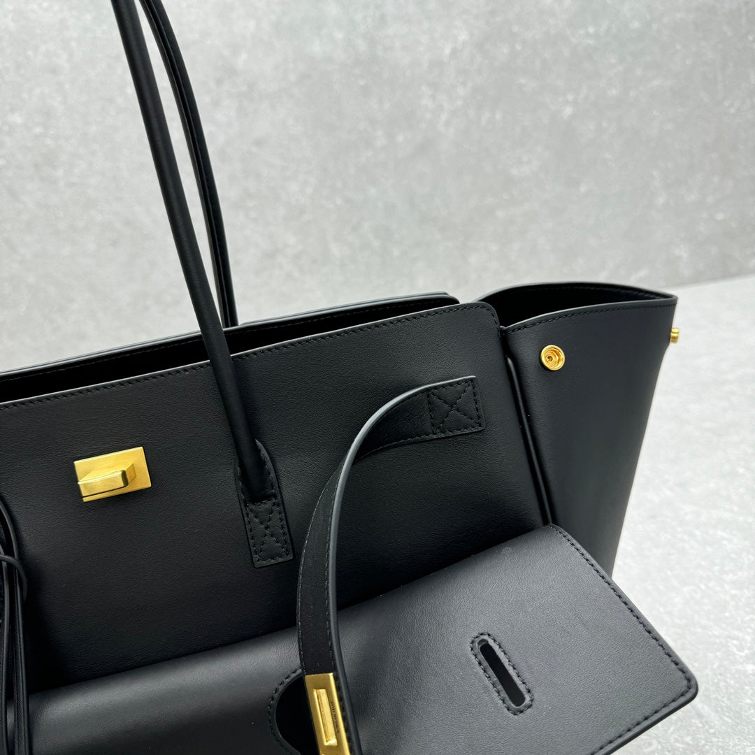 Bel Air Carry All Bag 30 in Black Nappa Lambskin Silver Hardware