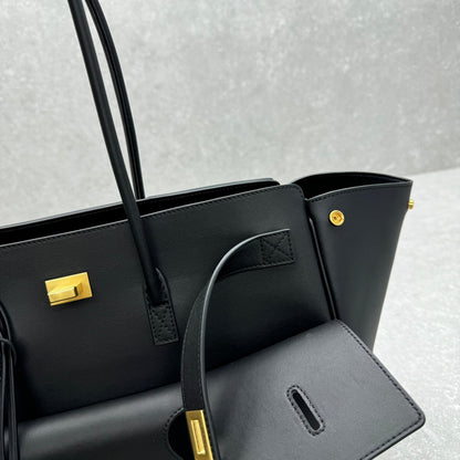 Bel Air Carry All Bag 30 in Black Nappa Lambskin Silver Hardware