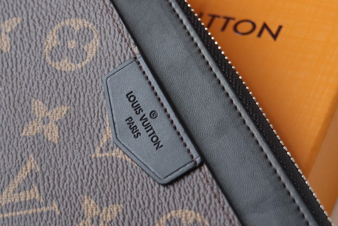 LV Dragonne Zipper Wallet Monogram Canvas & Cowhide 179407