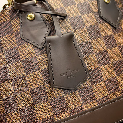 BRAIDED ALMA BB 23 IN BROWN DAMIER EBENE CANVAS GOLD BUCKLE