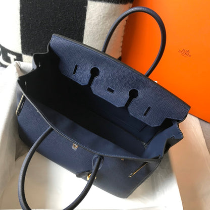 HM BIRKIN 35CM BAG NAVY TOGO GOLD HARDWARE