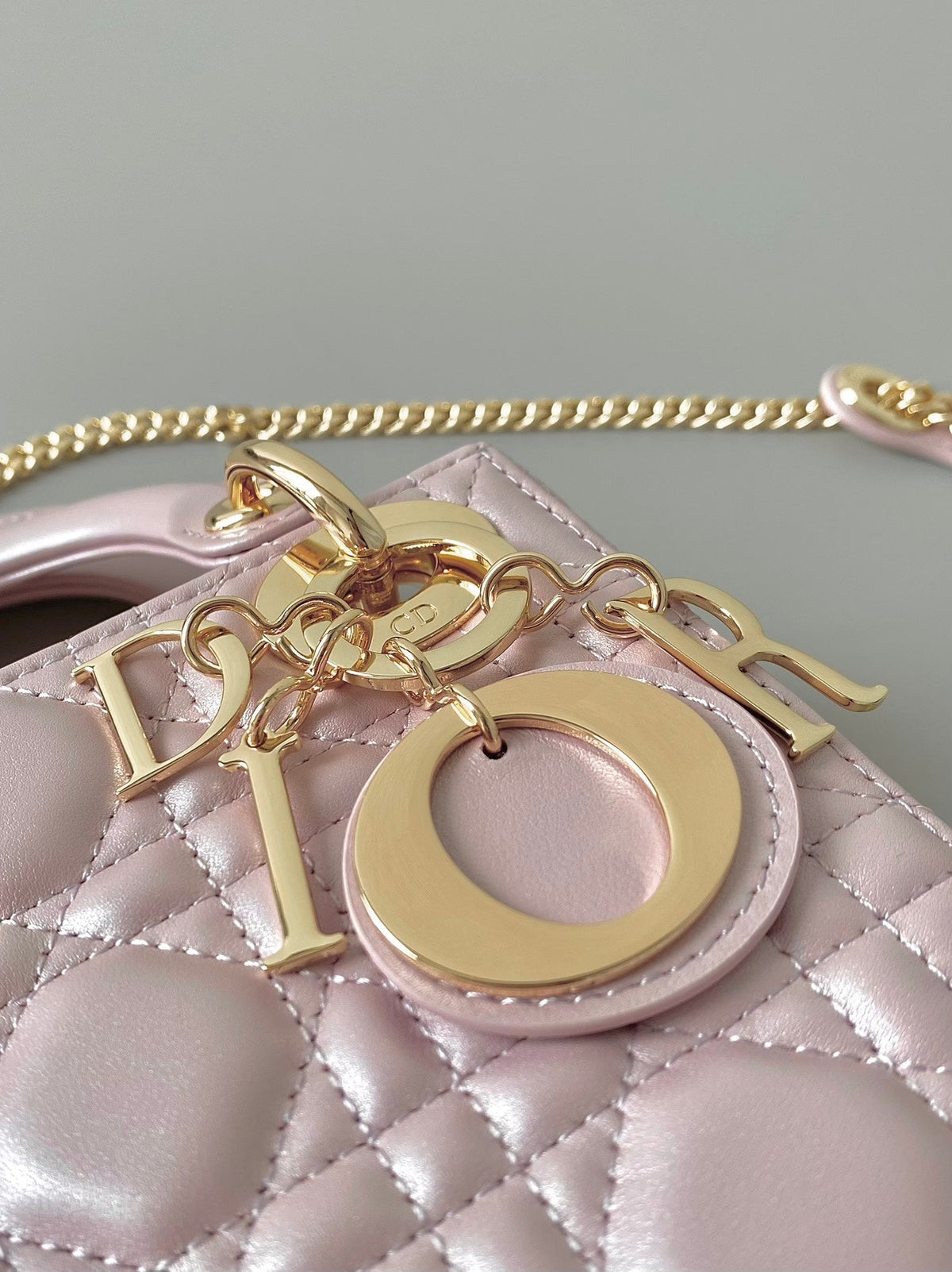 MINI LADY 17 MY ABC POWDER PINK LAMBSKIN