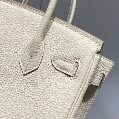 HM BIRKIN 20CM BAG MILKY WHITE TOGO LEATHER GOLD HARDWARE