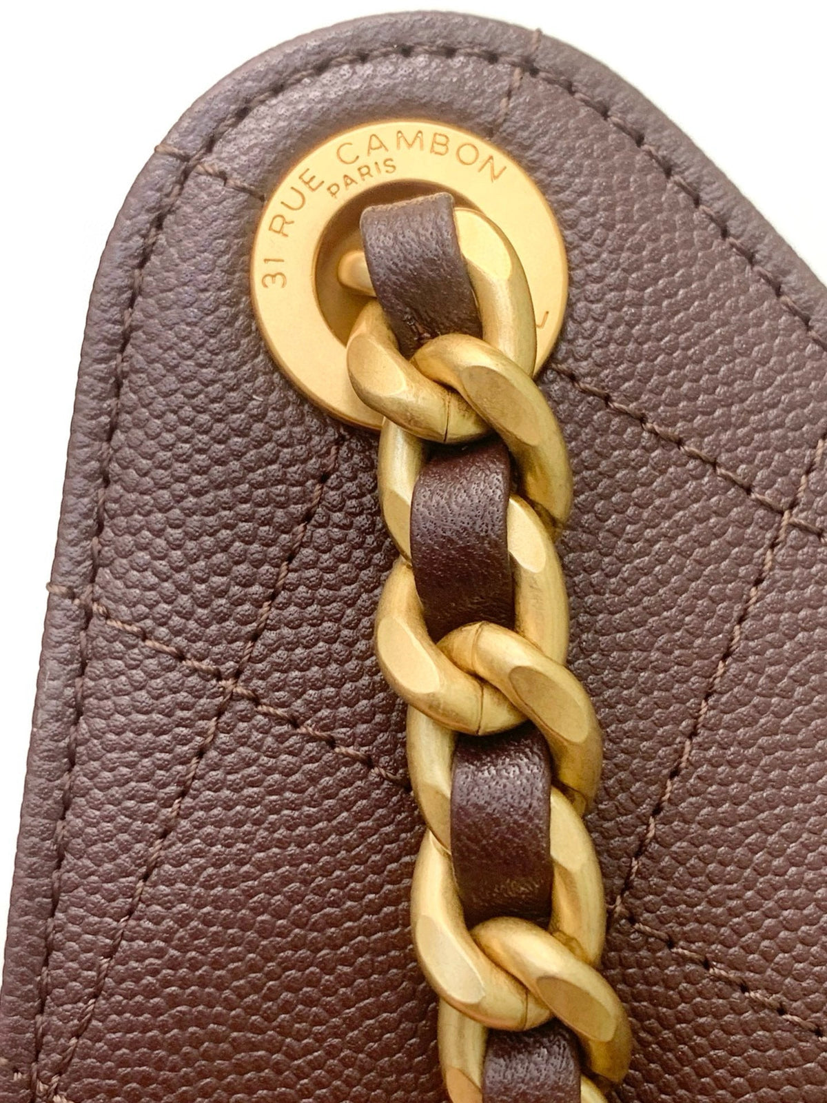 CC 25C Hobo Bag Chocolate Brown Grained Calfskin