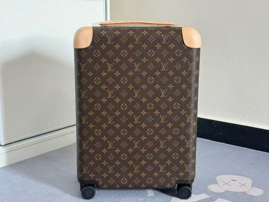 Louis Vuitton Horizon 55 Monogram Suicase Brown Leather