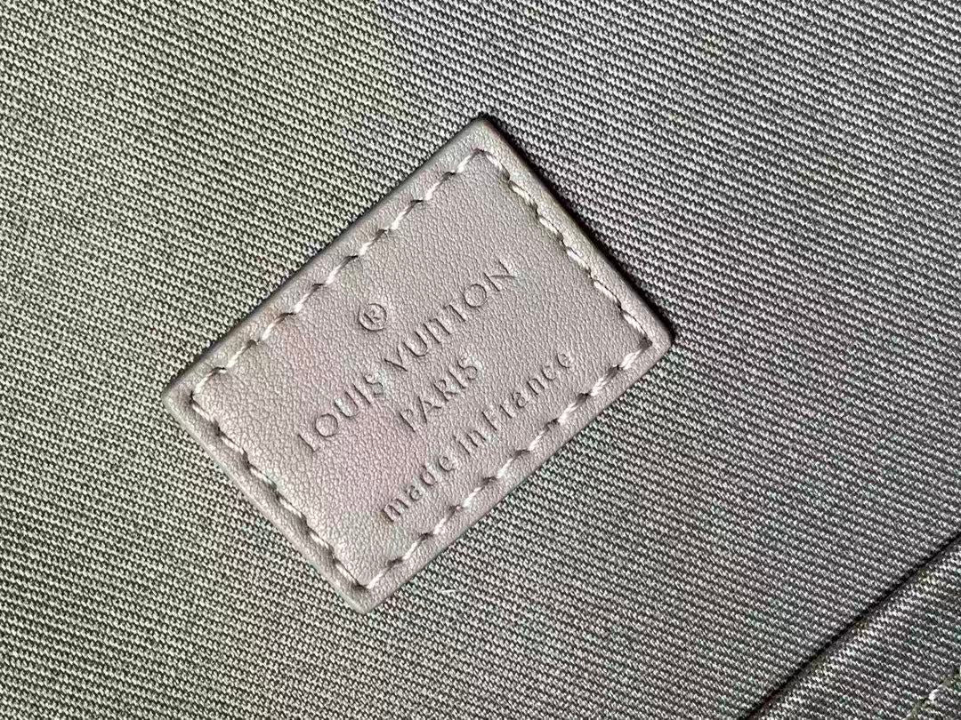 LV Aerogram Backpack Grey in Calfskin Leather