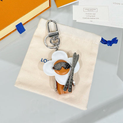 LV Vivienne On The Slopes Charm Camel White Leather