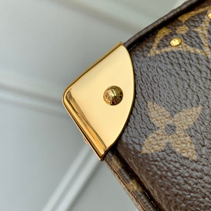LV 2025 Trunkie 27cm Bag Brown Canvas Leather 347369