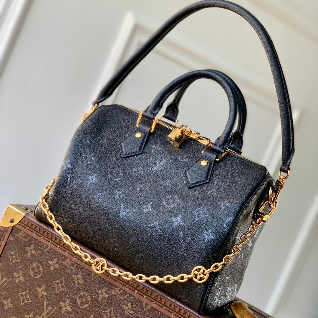 LV 2025 Speedy BandouliÃ¨re 25 Black Calfskin 347095
