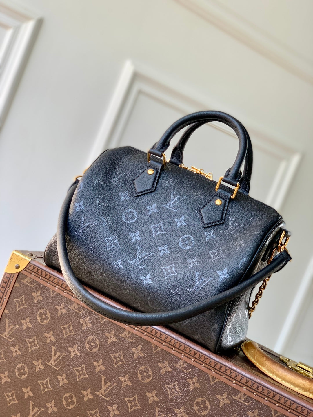 LV 2025 Speedy BandouliÃ¨re 25 Black Calfskin 347095