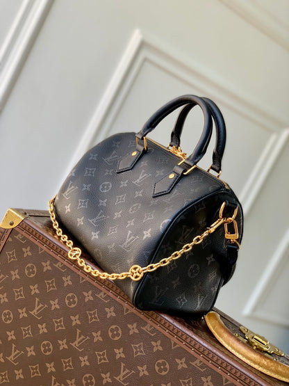 LV 2025 Speedy BandouliÃ¨re 25 Black Calfskin 347095
