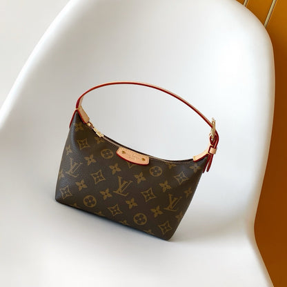 LV Pochette Hills Brown Monogram Coated Canvas & Cowhide