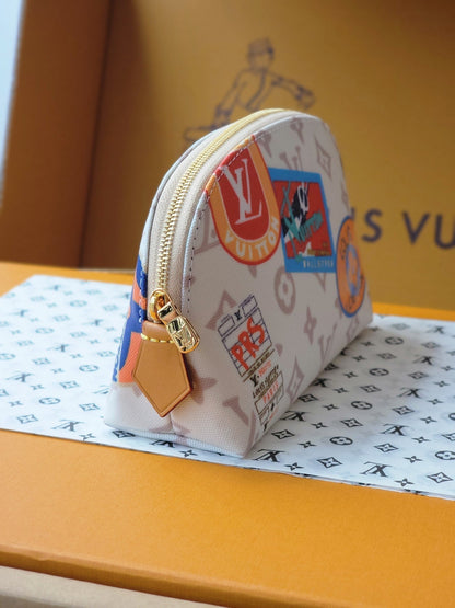 LV M14909 Cosmetic Pouch PM Multicolor Monogram Dune Canvas
