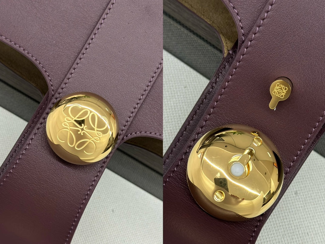 Medium Pebble 28cm Dark Burgundy Calfskin