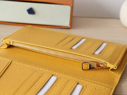 LV Brazza Wallet Yellow Monogram Heritage Canvas 224172