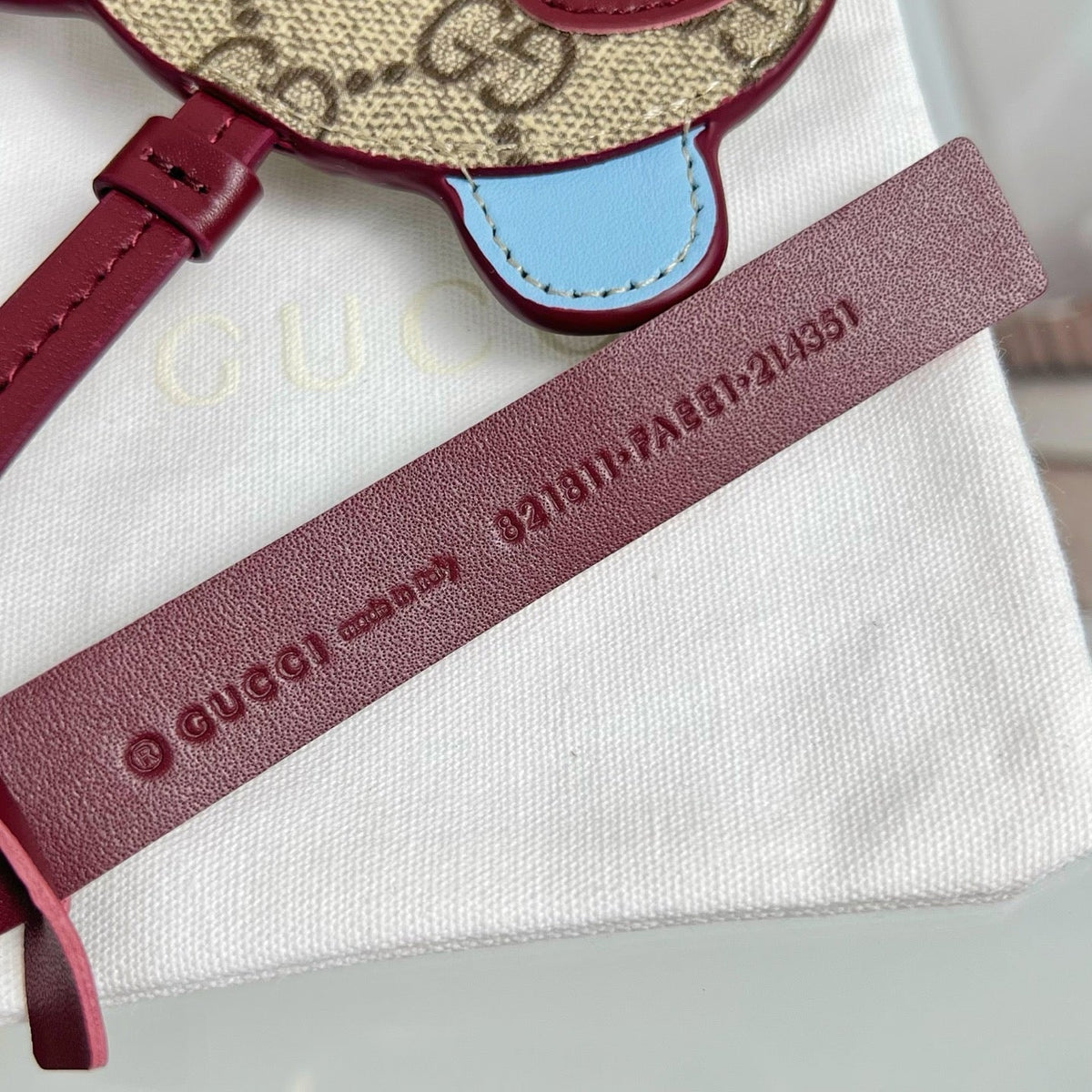 Gucci Etoupe Red Blue Panda Bag Charm