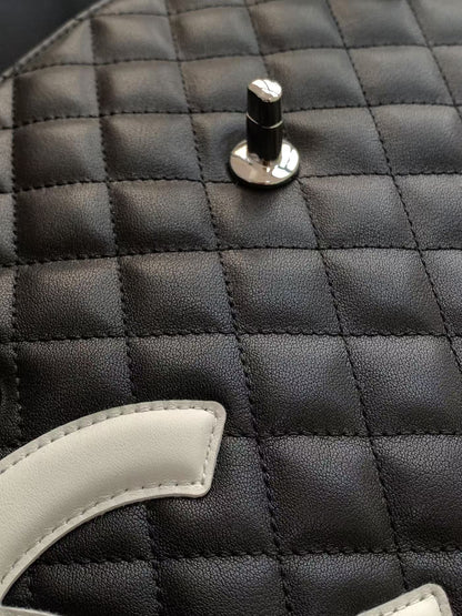 CC 2025 Cambon Bag Black White Lambskin 308110