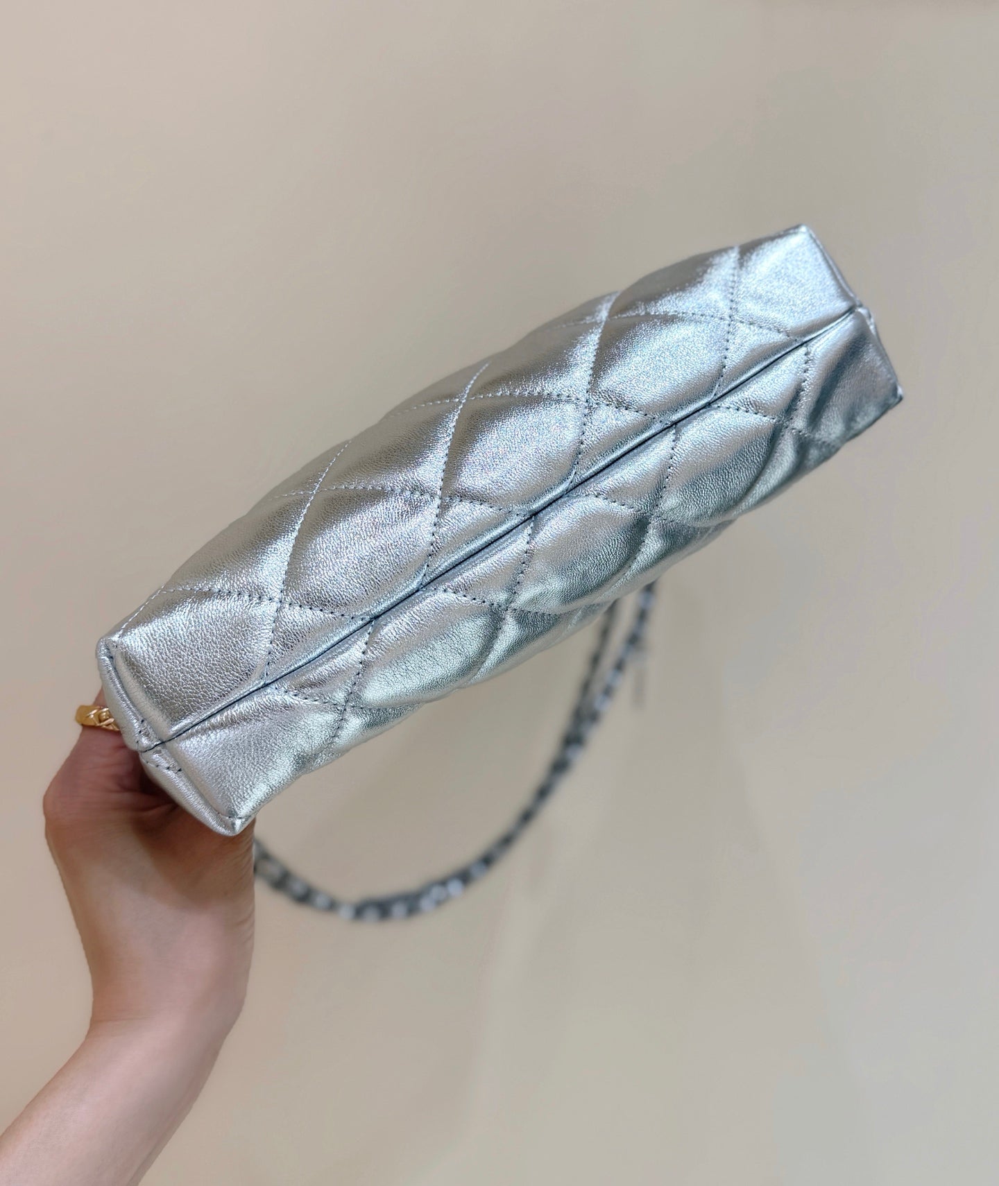 Chanel 2025 Hobo Dumpling Bag 26cm Genuine Calfskin Leather 339343