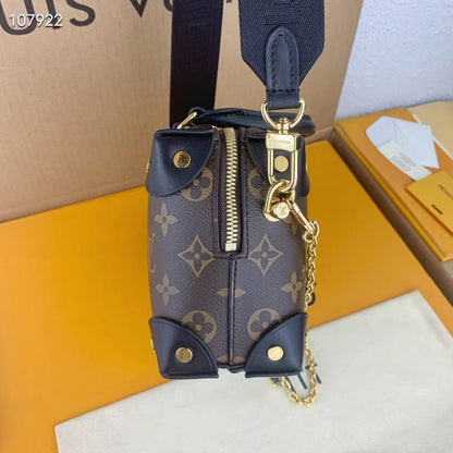 LV PETITE MALLE SOUPLE NOIR MONOGRAM CANVAS